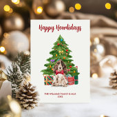 Spaniel Hondenfamilie Kerstmis Feestdagenkaart