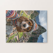 Spaniël in Trui Machu Picchu Legpuzzel (Horizontaal)