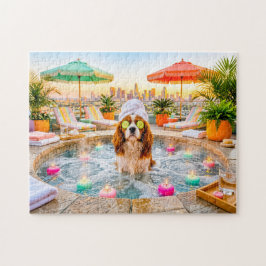 Spaniel in wellnesszwembad legpuzzel
