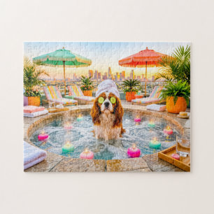 Spaniel in wellnesszwembad legpuzzel