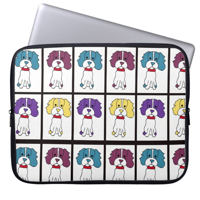Spaniel laptophoes laptop sleeve (Voorkant)