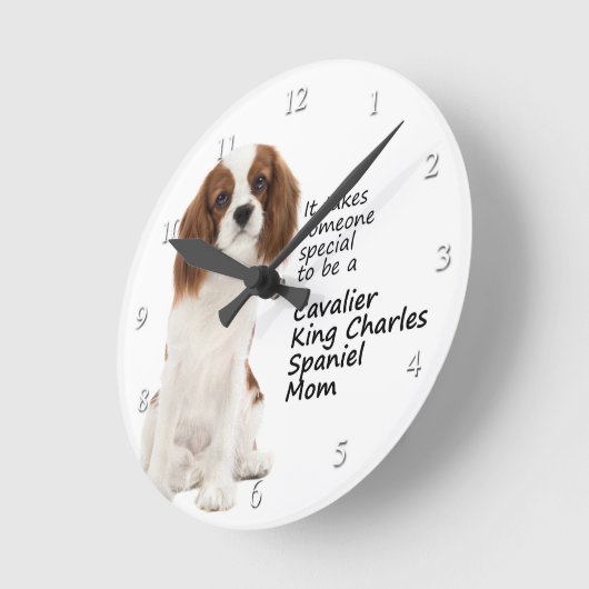 Spaniel Mam Clock Ronde Klok (Hoek)