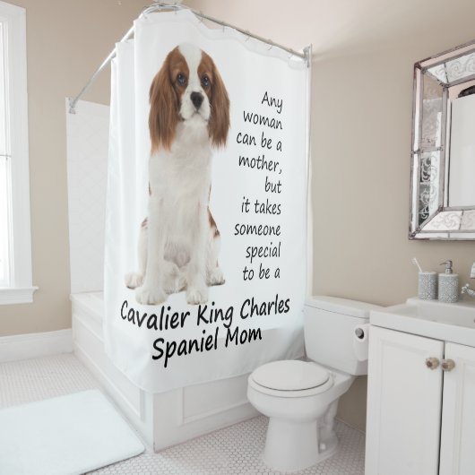 Spaniel mam Shower Curtain Douchegordijn (In situ)
