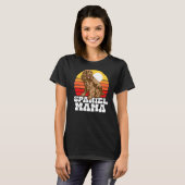 Spaniel Mama Cute Retro Cocker 80s Sunset  T-shirt (Voorkant volledig)