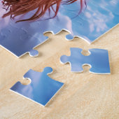 Spaniël onder het noorderlicht Noorwegen Legpuzzel (Zijkant)