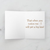 SPANIEL PROBEERT ME TE ZEGGEN. FEESTDAGEN KAART (Binnen)