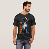 Spaniel Puppy Dog Paint Splatter Puppy Dog T-shirt (Voorkant volledig)