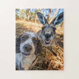 Spaniel Selfie Met Kangoeroe Legpuzzel