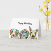 Spaniel Sheepadoodle Pitbull Birthday Kaart (Gele Bloem)