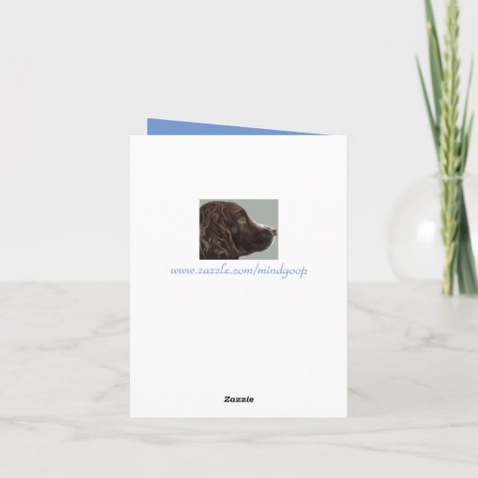 Spaniel-Vaderdag Bedankkaart (Achterkant)