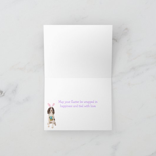 Spaniel van de Aanzetsteen van Pasen het Engelse Feestdagen Kaart (Binnen)