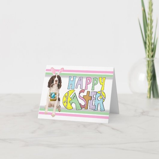 Spaniel van de Aanzetsteen van Pasen het Engelse Feestdagen Kaart (Voorkant)