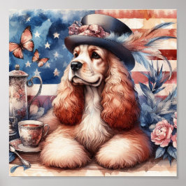 Spaniel Veteraan Dag 4e Poster