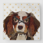 SPANIEL VIERKANTE KLOK (Voorkant)