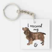 Spaniel voor reddingsveld sleutelhanger (Voorkant)