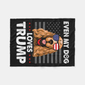 Spaniel Zelfs mijn hond houdt van Trump grappig Fleece Deken (Voorkant (Horizontaal))