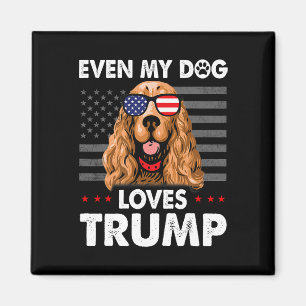 Spaniel Zelfs mijn hond houdt van Trump grappig Magneet