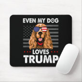 Spaniel Zelfs mijn hond houdt van Trump grappig Muismat (Met muis)