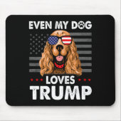 Spaniel Zelfs mijn hond houdt van Trump grappig Muismat (Voorkant)