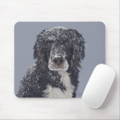 Spanielhond mengt huisdier portret muismat (Met muis)