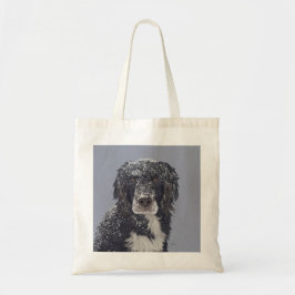 Spanielhond mengt huisdier portret tote bag