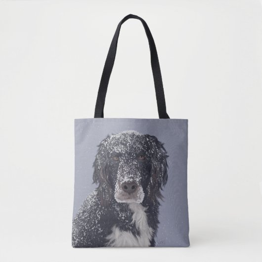Spanielhond mengt huisdier portret tote bag (Voorkant)