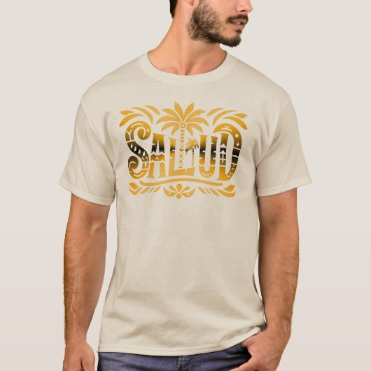 Spanien Insel und Meer - "SALUD" -  Prost T-shirt (Voorkant)