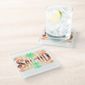 Spanien Urlaub und Feier "SALUD" - Prost Glazen Onderzetter (Schuin)