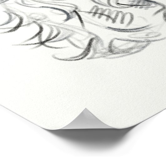 Spanifestafdruk van kavalierskaarsen | Schets Poster (Hoek)