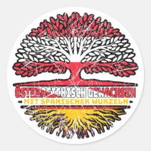 Spanisch Spanisch Österreichisch Österreich Baum Ronde Sticker
