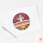Spanisch Spanisch Schweizer Schweiz Baum Wurzel Ronde Sticker (Envelop)