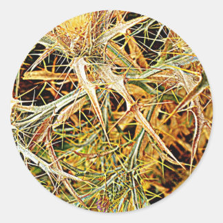 Spanische Distel Ronde Sticker
