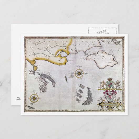 SPANISH ARMADA, 1588 2 BRIEFKAART (Voorkant / Achterkant)