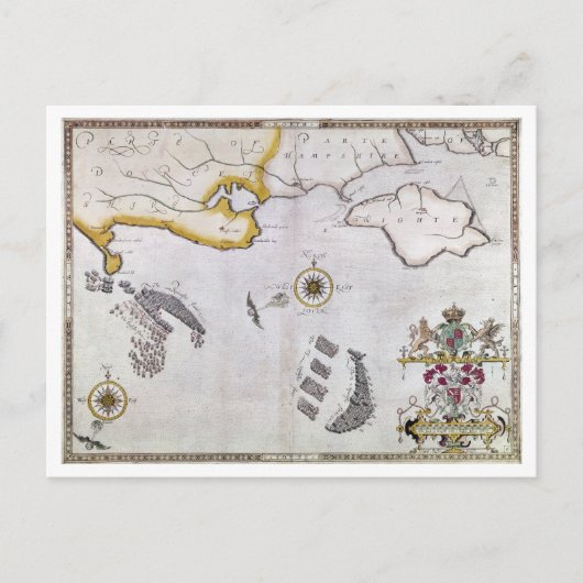 SPANISH ARMADA, 1588 2 BRIEFKAART (Voorkant)