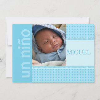 spanish Baby Boy Birth koninklijke bekendmaking Aankondiging