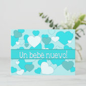 spanish Baby Boy Birth koninklijke bekendmaking Aankondiging (Staand voorkant)