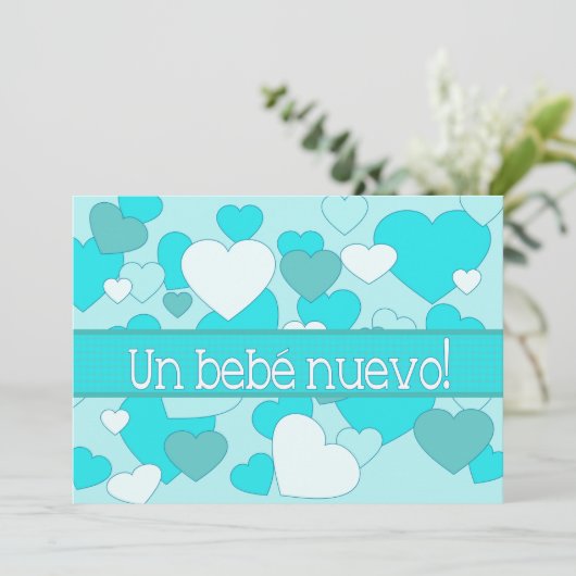 spanish Baby Boy Birth koninklijke bekendmaking Aankondiging (Staand voorkant)