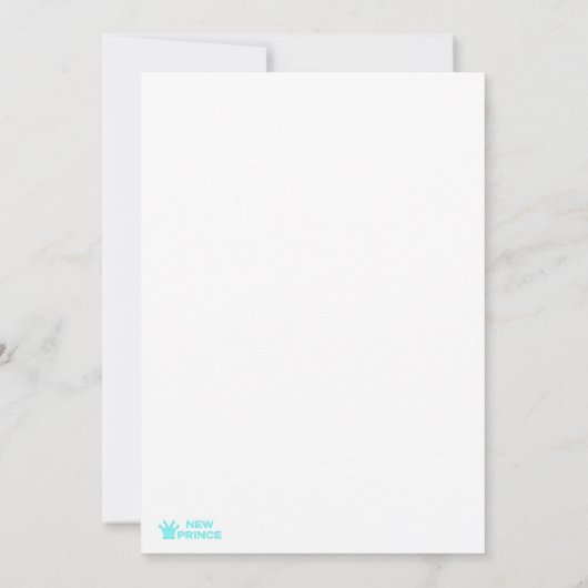 spanish Baby Boy Birth koninklijke bekendmaking Aankondiging (Achterkant)