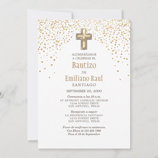 Spanish Baptism Kaart (Voorkant)