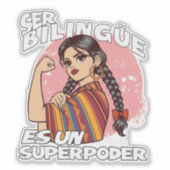 Spanish Bilingual Teacher ESL Maestra Bilingüe  Sticker (Voorkant)