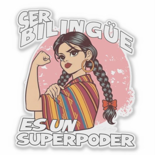 Spanish Bilingual Teacher ESL Maestra Bilingüe  Sticker (Voorkant)