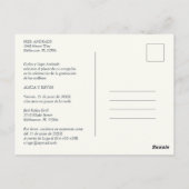 Spanish Blue Shades Overlay Vellum Shapes Photo Briefkaart (Achterkant)