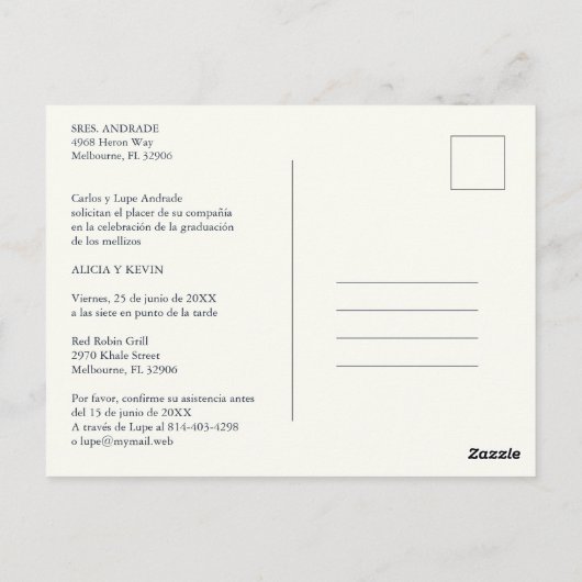 Spanish Blue Shades Overlay Vellum Shapes Photo Briefkaart (Achterkant)