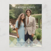 Spanish Blue Shades Overlay Vellum Shapes Photo Briefkaart (Voorkant)