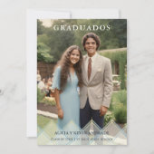 Spanish Blue Shades Overlay Vellum Shapes Photo Kaart (Voorkant)