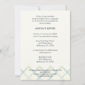 Spanish Blue Shades Overlay Vellum Shapes Photo Kaart (Achterkant)