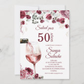 Spanish Blush en Bourgondische Salud Por 50 Anos Kaart (Voorkant)