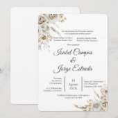 Spanish Boho Floral Wedding Kaart (Voorkant / Achterkant)