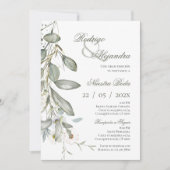 Spanish Boho Floral Wedding Kaart (Voorkant)