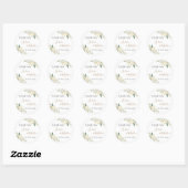 Spanish Boho Wedding round sticker  (Vel)